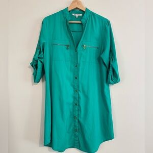 Speed control green color dress medium size